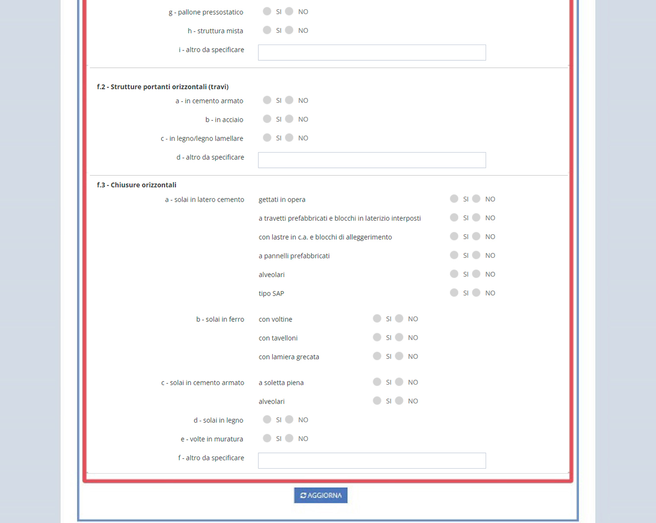 immagine pagina sezione B, scheda unità strutturale